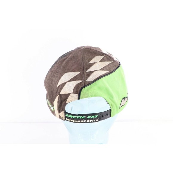 Vintage 90s Arctic Cat Snowmobile All Over Print Thrashed Snapback Hat Cap - Picture 6 of 9